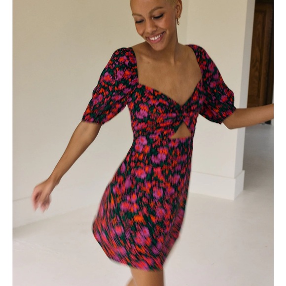 Park & Fifth Naomi Cutout Floral Mini Dress Armina - Picture 2 of 8